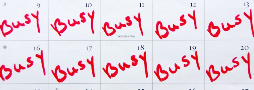 A busy calendar.