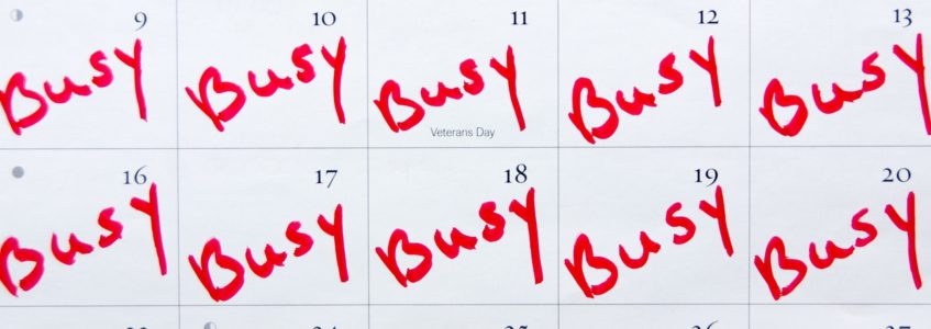 A busy calendar. A busy calendar.