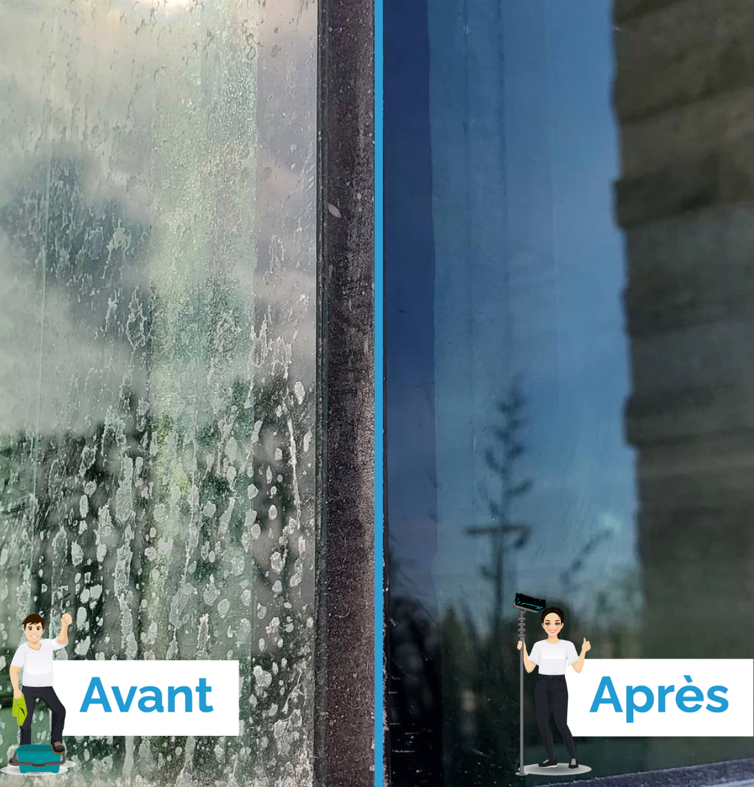 Avant/ après traces d'eau dure