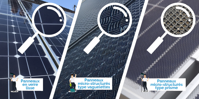 panneaux solaires lisses vs types de micro strcuturé